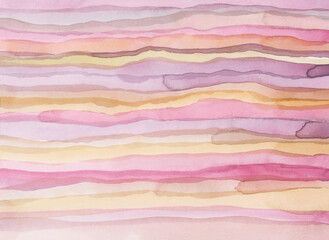 Ink Wave watercolor hand drawn strip line stain blot. Paper marble texture background.