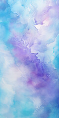Fototapeta premium Light blue and purple watercolor abstract background, ai generated