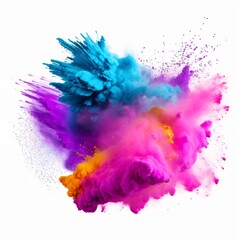 Abstract watercolor splash isolated on white background , generative ai