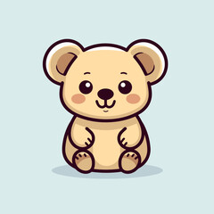 Koala. Koala hand-drawn comic illustration. Cute vector doodle style cartoon illustration.