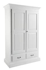 wooden wardrobe, white painted furniture