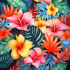 seamless pattern with flowers