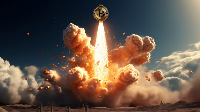 bitcoin rocket to the moon