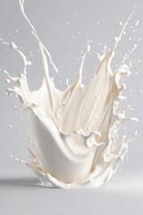 a splash of milk is shown in the air. ai generated images.