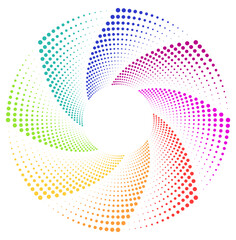 Design elements. Wave of many purple lines circle ring. Abstract vertical wavy stripes on white background isolated. Vector illustration EPS 10. Colorful waves with lines created using Blend Too - obrazy, fototapety, plakaty