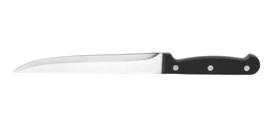 New kitchen knife isolated on white, clipping path