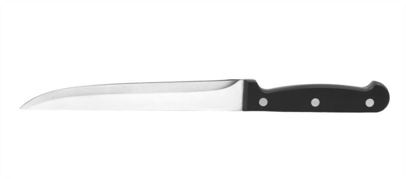 New kitchen knife isolated on white, clipping path