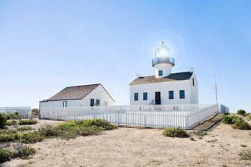 lighthouse on hilltop