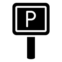 Parking symbol vector icon style