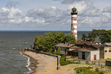 Russia. Leningrad region. The system of structures of the Shepelevsky lighthouse.
