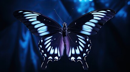 butterfly on black background