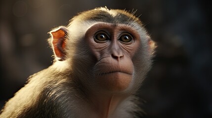 amazing photo of monkey - obrazy, fototapety, plakaty