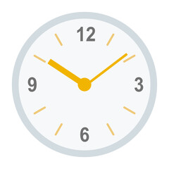 Wall clock, interior design element for living room or cabinet, flat vector