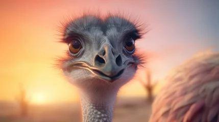 Zelfklevend Fotobehang ostrich in the zoo © Pale
