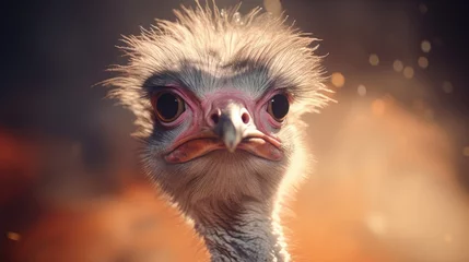 Keuken spatwand met foto close up of an ostrich © Pale