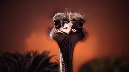 Stof per meter portrait of a ostrich © Pale