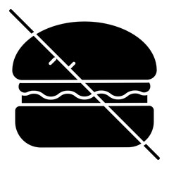No Burger Glyph Icon