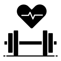 Dumbbell Glyph Icon
