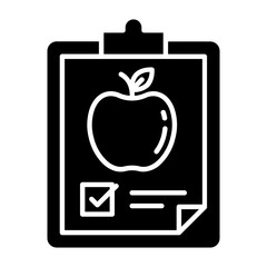 Diet Plan Glyph Icon