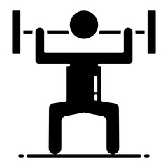 Weightlifting Glyph Icon