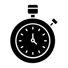 Stopwatch Glyph Icon