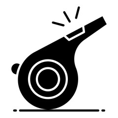 Whistle Glyph Icon