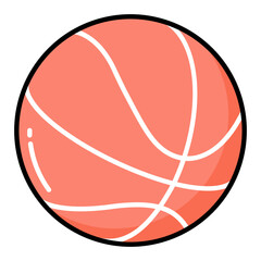 Basketball Line Color Icon