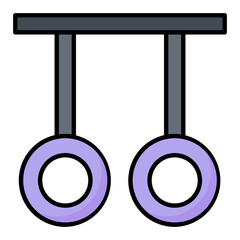 Gymnastic Line Color Icon