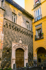 Fototapeta na wymiar The famous Palazzo Penne, Naples, Italy. In Naples city center.