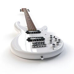 Fototapeta na wymiar electric guitar isolated on white background