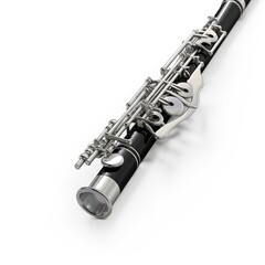 Clarinet flute isolated on white
