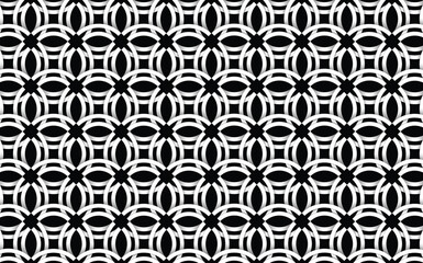 Abstract isometric and circle pattern design with black background. Simple graphic design. Trendy hipster sacred geometry. Seamless vector background. Graphic modern pattern. 
