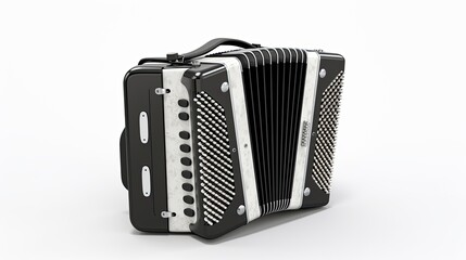 concertina accordion isolated on white background