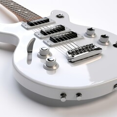Fototapeta na wymiar electric guitar isolated on white