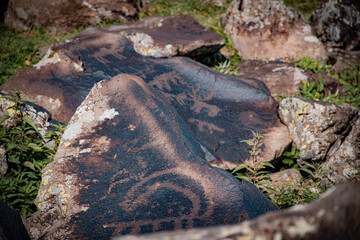 old stone wall with moss