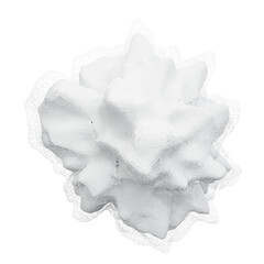 Fototapeta premium 3D White Abstract Round Shape. Cut Out.