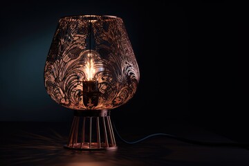 Fototapeta na wymiar Artistic lamp radiates ideas and inspiration., generative IA