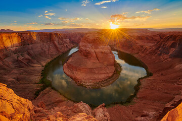 Sunset at orseshoe Bend