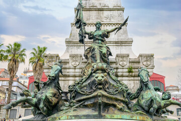 Prince Henry the Navigator Monument (1884) by Tomas Costa in Porto, Portugal