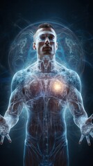 3d rendered illustration of a body, Generative AI