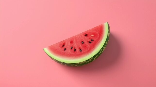 Juicy watermelon on a pink background