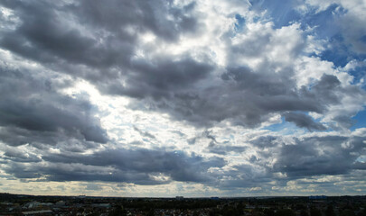 Fototapeta na wymiar Beautiful Sky with Clouds During Sunset over London England