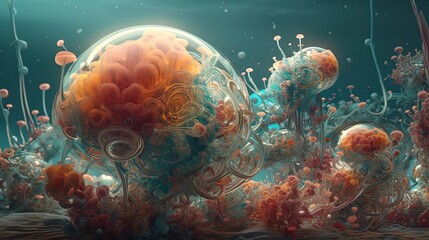 Fantasy surreal explosion. Energy. Generative AI