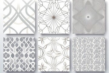 Timeless White Vector Patterns: Seamless and Ornate (Generative AI)