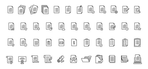 Documents icon set