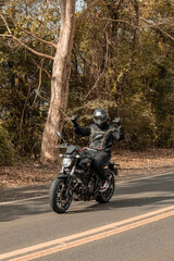 Fototapeta na wymiar motorcycle on the road