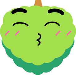 Custard Apple Face Kiss Happy Close Eye