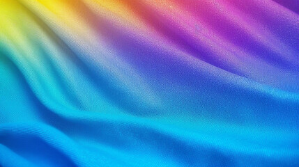 Tissu en soie, drapé en mouvement. Textile soyeux, élégant, et coloré de couleur arc-en-ciel, multicolore. Fond pour conception et création graphique.