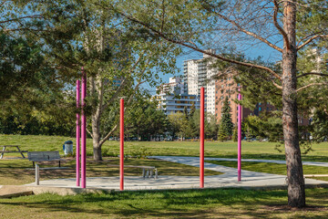 Fototapeta na wymiar Kinsmen Park in the city of Saskatoon, Canada
