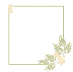 frame with flowers square pastel Color’s 